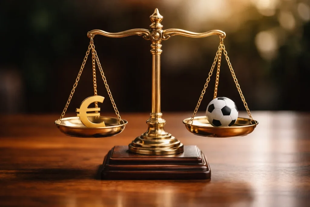 Balans met euroteken als symbool voor eerlijke voorwaarden